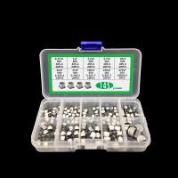 “”：{： 10Values 145Pcs SMD Electrolytic Capacitor Assorted Kit 0.47V~50V 1Uf~470Uf With Storage Box