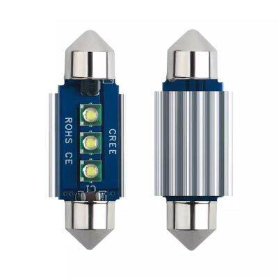 2ชิ้น36มิลลิเมตร IC12V/2.76วัตต์/0.23A/300LM 3LEDs SMD รถโคมไฟอ่านหนังสือโดมแสง