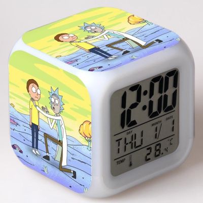【Worth-Buy】 นาฬิกาปลุกเด็กนาฬิกานาฬิกาปลุกดิจิตอล Led 7เปลี่ยนสีได้ Reloj Despertador ของเล่นเด็ก Saat Wekker Reveil