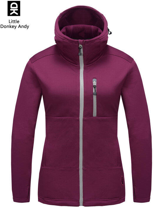 LittleDonkeyAndy Women's Winter Lightweight Warm Fleece Running Jacket