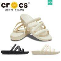 ♤┅☒ รองเท้า crocs แท้ SPLASH STRAPPY SANDAL รองเท้าไปทะเลผู้หญิง รองเท้าแตะ ส้นแบน แบบผูกเชือก สําหรับผู้หญิง 208217