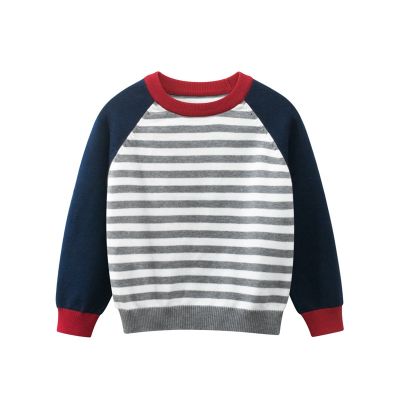 [COD] Korean version of childrens sweater wholesale 2022 spring boys knitted striped pullover bottoming piece consignment