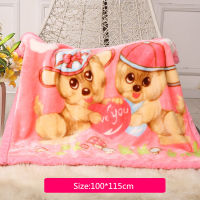 New Childrens Blanket For Newborn Baby Sleep Thicken Double Layer Baby Swaddle Comfortable Cartoon Bedding Blankets Quilts