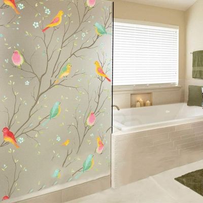 Colorful Frosted Window Film Static Cling Stained Stickers for Office