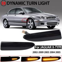 2pcs Amber For Jaguar X-Type 2002 2003 2004-2009 Car LED Dynamic Turn Signal Lights Side Marker Fender Blinker Indicator Lamp Bulbs  LEDs HIDs