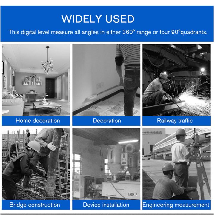 ผู้ขายที่ดีที่สุด360องศาไม้โปรแทรกเตอร์ดิจิตอล-inclinometer-อิเล็กทรอนิกส์ระดับมุม-finder-400มิลลิเมตร