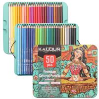 KALOUR 50pcs Premium Pastel Colored Pencils for Drawing Sketching Coloring Shading Art Supplies for Adults Kids Artis Colors Pen Drawing Drafting