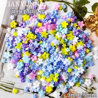 【YF】☈  100pcs Colorful Small Charms Resin 5Petal Rhinestones Decorations Kawaii Accessories Manicure