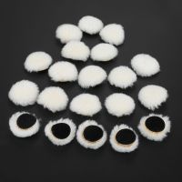 DRELD 20Pcs 1inch Wool Polishing Pad Disc Buffing Pads Polisher Bonnet Car Paint Care Metals Glass Polishing Cleaning Tool