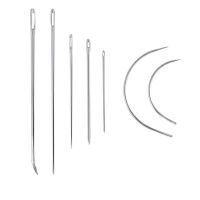 7Pcs/set Stainless Hand Repair Sewing Needles Threader Sail Carpet Leather Curved Canvas Leathercraft Handwork DIY Tools