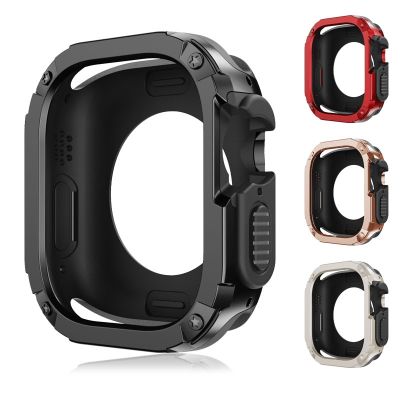 Rugged Cover for Apple Watch Ultra Case 49mm 45mm 41mm 44mm 40mm Around Hard TPU Protective Shell for iWatch serie 8 7 6 5 4 SE
