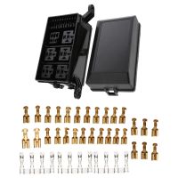 Universal Automotive Fuse Relay Holder 12-Slot Relay Box 6Relays 6 ATC/ATO Fuses Automotive Accessories Dropshipping Quick ship