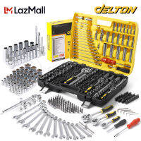 DELTON King Tools เครื่องมือช่าง ประแจ ชุดบล็อก 216 ชิ้น (ชุดใหญ่) ขนาด 1/4 นิ้ว 3/8 นิ้ว 1/2 นิ้ว ชุดเครื่องมือ ชุดประแจ ลูกบล็อก บล็อก ไขควง KING TOOLS SERIES ผลิตจากเหล็ก CR-V แท้ รุ่น DKT-216PCS