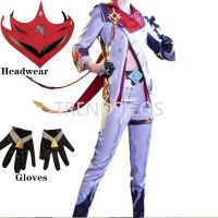 Game Genshin Impact Tartaglia Cosplay Costume Childe Full Set Wig Earrings Halloween Plus Size Tartaglia Outfits Comic CON