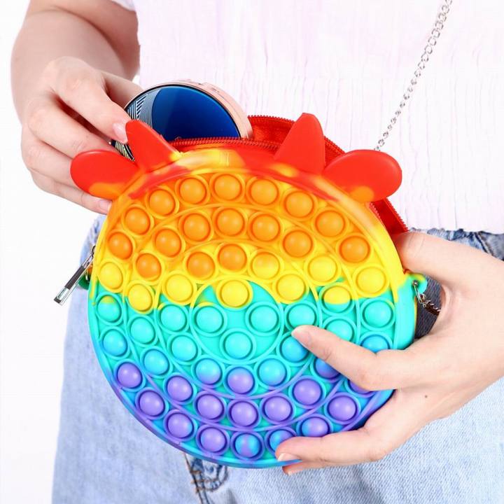 bmwa-พร้อมส่ง-pop-fidget-ของเล่นไหล่กระเป๋าซิลิโคน-macaron-rainbow-push-bubble-fidget-sensory-ของเล่นของขวัญการฝึกอบรมสำหรับออทิสติกเด็กผู้ใหญ่