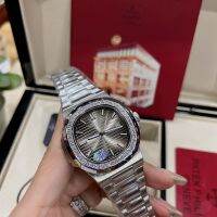 นาฬิกาผู้ชายPt-Phillipe (Automatic; Stainless steel % ,size 40mm)กันน้ำกระจกกันรอยสำหรับนาฬิกาผู้ชายพร้อมกล่องชุดครบเซต