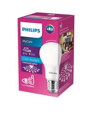 Philips หลอดแอลอีดี ฟิลลิป์ LED 4W แสงขาว รุ่นMycare  1หลอด