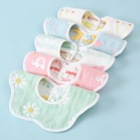 【DT】hot！ Baby Bandana Bibs Cotton Cartoon Print Newborn Saliva Bib Super Soft Washable Wholesale