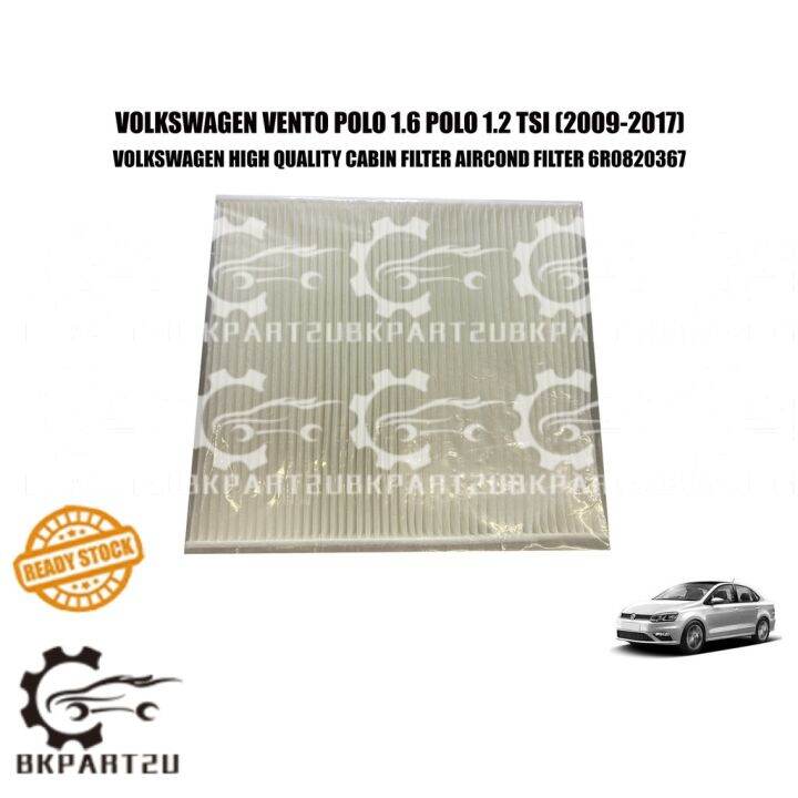 VOLKSWAGEN VENTO POLO 1.6 POLO 1.2 TSI (2009-2017) CABIN FILTER AIRCOND ...