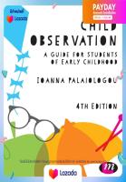 (New) หนังสือใหม่ Child Observation : A Guide for Students of Early Childhood (Early Childhood Studies Series) (4TH) [Paperback]