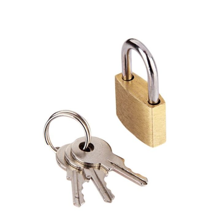 hot-ticket-กุญแจล็อกสำหรับเก็บกระเป๋าเดินทางล็อคด้วยกุญแจทองแดงขนาดเล็ก20มม