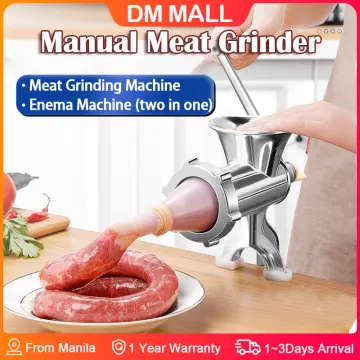 Aluminium Alloy Hand Operate Manual Meat Grinder Sausage Beef