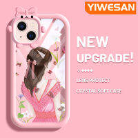 YIWESAN เคสสำหรับ iPhone 13 iPhone 13,iPhone 13 Pro iPhone 13 Pro Max เคสแฟชั่นลายการ์ตูนเคสโทรศัพท์สำหรับหญิงสาวน่ารักสวยสร้างสรรค์เลนส์กล้องถ่ายรูปปิศาจน้อยเคสซิลิโคนนิ่มโปร่งใสกันกระแทก