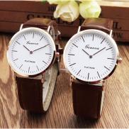 Đồng hồ cặp thời trang nam nữ geneva phong cách lịch lãm LQ61212