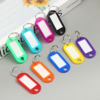 【DT】 hot  Colorful Plastic Keychain Key Tags Label Numbered Name Baggage Tag ID Label Name Tags With Split Ring