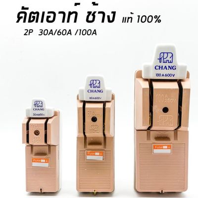 คัตเอาท์ คัทเอาท์ ตราช้าง CHANG 2P-30A/60A/100A