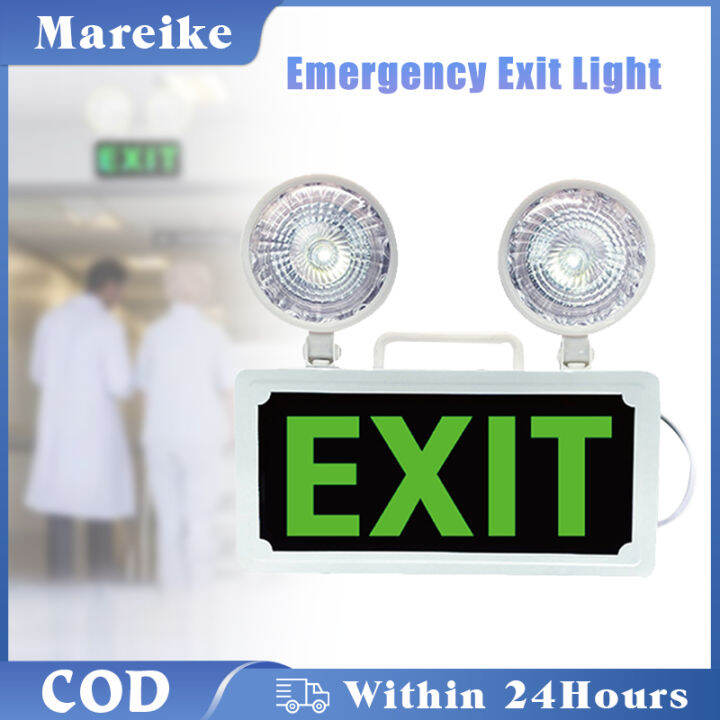 Automatic Emergency Light Exit Sign 3W Safety Exit Evacuation Work ...