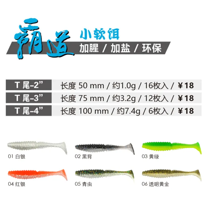 Blue swordfish overbearing small soft bait with salt and flavored