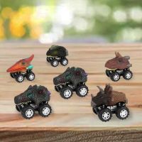 6pcs/set Mini Dinosaur Toy Car Childrens Diecast Dinsaur Model Inertia Car Kids Pull Back Car for 3 year old Child