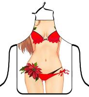 AC14.8 ผ้ากันเปื้อนบิกินี่สีแดง Bikini Apron