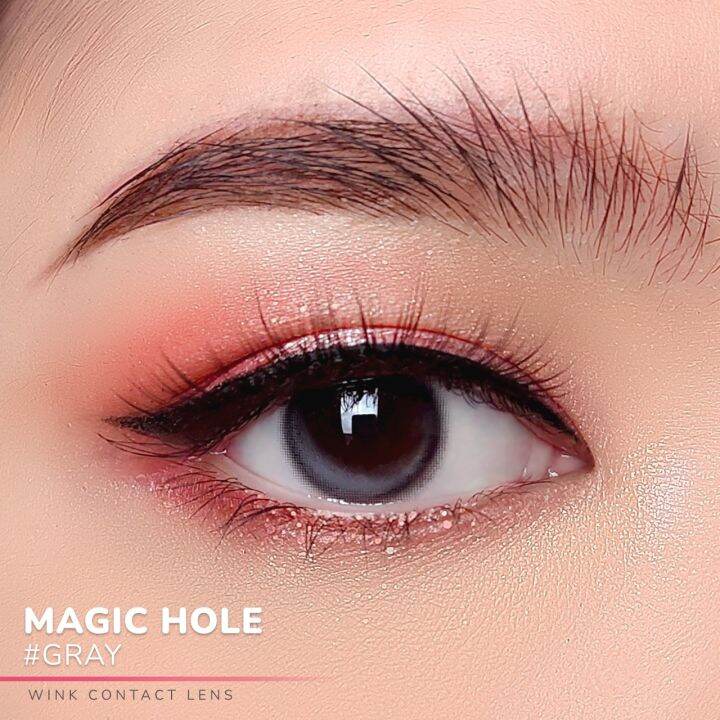 คอนแทคเลนส์-wink-lens-magic-hole-gray-brown-ค่าสายตา-0-00-ถึง-5-00