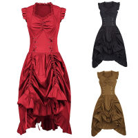 Steampunk Party Dress ผู้หญิงยุคกลางหญิงคอสเพลย์เครื่องแต่งกาย