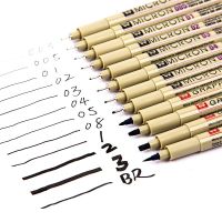 1pcs Pigment Micron Sakura Neelde Soft Brush Drawing Pen 005 01 02 03 04 05 08 Brush Fine Point Markers Pen Highlighters Markers