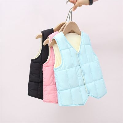 （Good baby store） Autumn Spring Toddler Baby Vest For Outdoor Indoor Quality Casual Solid Girls Boys Waistcoats 1 6Y Kids Warm Outerwear Clothes