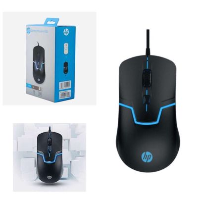 (ของแท้) เม้าส์ เกมมิ่ง HP Gaming Mouse เมาส์เกมมิ่งมีไฟ รุ่น M100 (สีดำ)Black Gaming