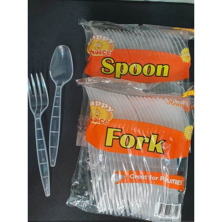 Clear Plastic Spoon and Fork 25pcs Lazada PH