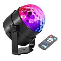 Rotating Dance Party Atmosphere Lamp Remote Control Colorful Ball Light 7 Colors 3 Modes USB Sound Activated Birthday Wedding Decor for Bar Club Party