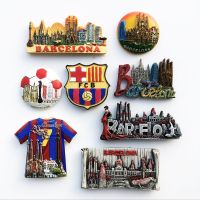Spain Barcelona Landmark Building Tourist Commemorative Resin Craft Gift Barcelona Team Magnet Fridge Sticker 【Refrigerator sticker】❍✢㍿