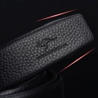 True Australian kangaroo men belt leather automatic pure soft head layer cowhide contracted business leisure belt buckle han edition --皮带230714✺✷♠