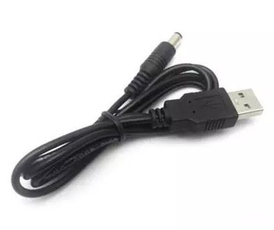 High quality 0.8M USB Port To 5.5 x 2.1mm 5V DC Barrel Jack Power Cable Connector Black For LED Lamp Or Other Equipment