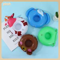 YINSH 1Pcs ปาร์ตี้ริมสระน้ำ จานรองแก้วบาร์ สระว่ายน้ำ floaties ผู้ถือเครื่องดื่มพอง พองถ้วยจานรองแก้ว เครื่องดื่มลอย สระว่ายน้ำลอย