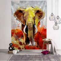 Bohemian Mandala Elephant Tapestry Wall HangingSandy BeachPicnic Throw Rug Blanket Camping Tent Travel Sleeping Pad Custom Room