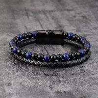 【YP】 E-commerce Best Selling Stone Bead Leather Braided Multilayer L20118