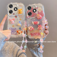 เคสโทรศัพท์ Realme C51 C53 NFC C33 C35 เคส Phone Case Realme 10 4G สีน่ารักรูปตุ๊กตาตัวการ์ตูนพร้อมด้วยสร้อยข้อมือดอกไม้ซิลิโคนนิ่ม2023กันกระแทก