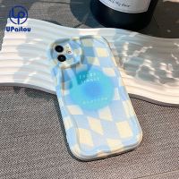 เคส UPaitou สำหรับ Huawei Nova 11 10 9 Pro Y90 Y70 7i 8 7 5T SE Mate 50 40 30 Pro P60 50 40 30 Blue Check ลอนฝาป้องกันเนื้อนิ่ม TPU เคสโทรศัพท์ปิดขอบโค้งมน