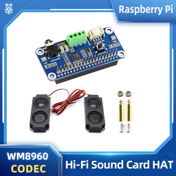 Raspberry Pi Hi-Fi Sound Card WM8960 Audio HAT Stereo Encoding Decoding ...